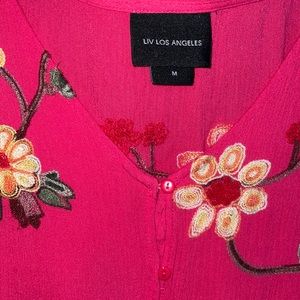 LIV LOS ANGELES Floral Embroidery blouse